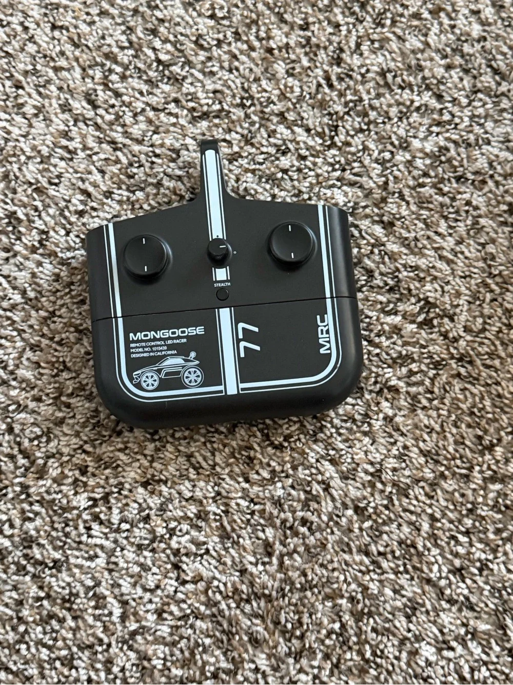 Sharper Image Mongoose RC Car and Controller in Black and White